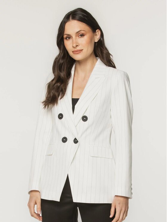 Willsoor Willsoor Marynarka 68111 Biały Slim Fit