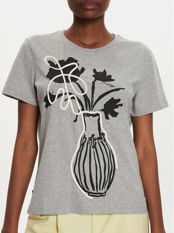 Desigual Desigual T-Shirt Shadow 24WWTK11 Γκρι Regular Fit