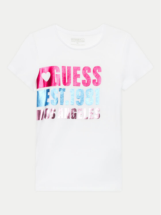 Guess T-shirt J4YI00 K6YW4 Blanc Regular Fit