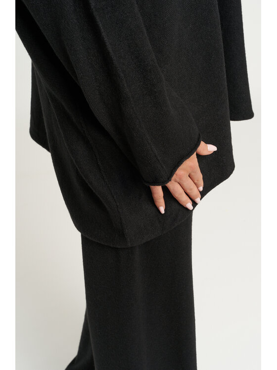 lemoniade lemoniade Komplet bluzka i spodnie LS513Z Czarny Czarny Oversize
