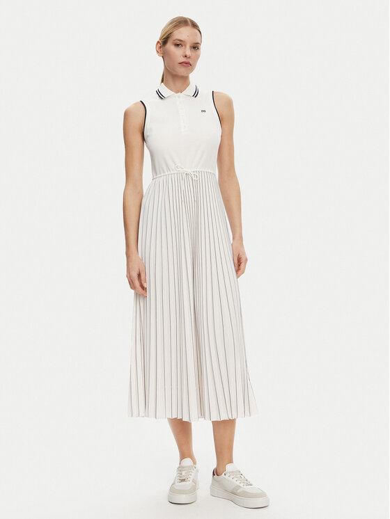 Tommy Hilfiger Vestito da giorno WW0WW45167 Bianco Regular Fit, taglia : L