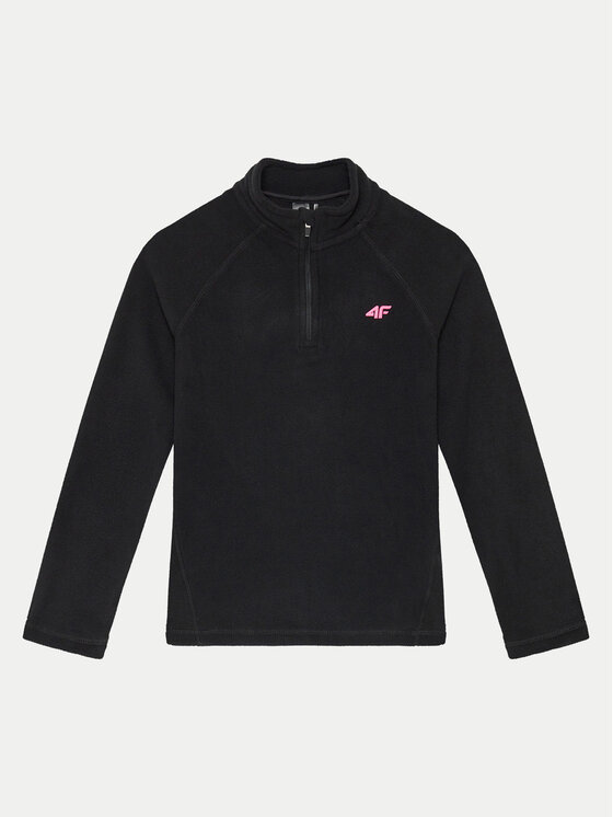 4F Fleecová mikina 4FJWAW24UFLEF052 Čierna Regular Fit