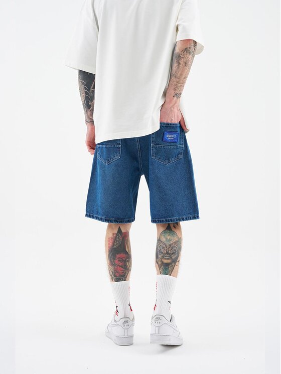 MyStars MyStars Szorty jeansowe Krótkie Spodenki Jeansowe Męskie Niebieskie MyStars Blue Basic 33 Niebieski Loose Fit