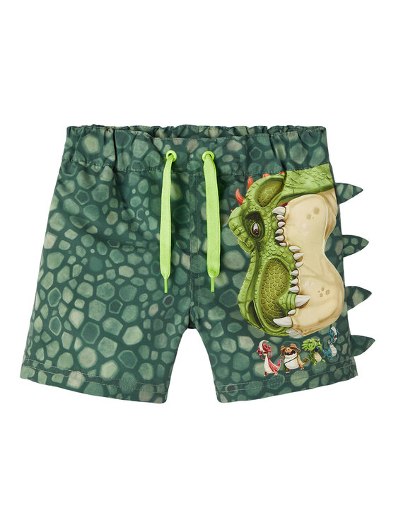 NAME IT NAME IT Pantaloncini da bagno GIGANTOSAURUS 13213888 Verde Regular Fit