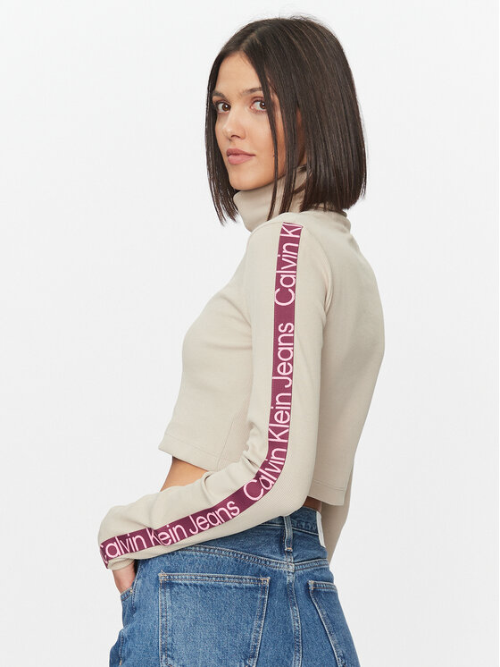 Calvin Klein Jeans Calvin Klein Jeans Dolčevita J20J222729 Bež Slim Fit