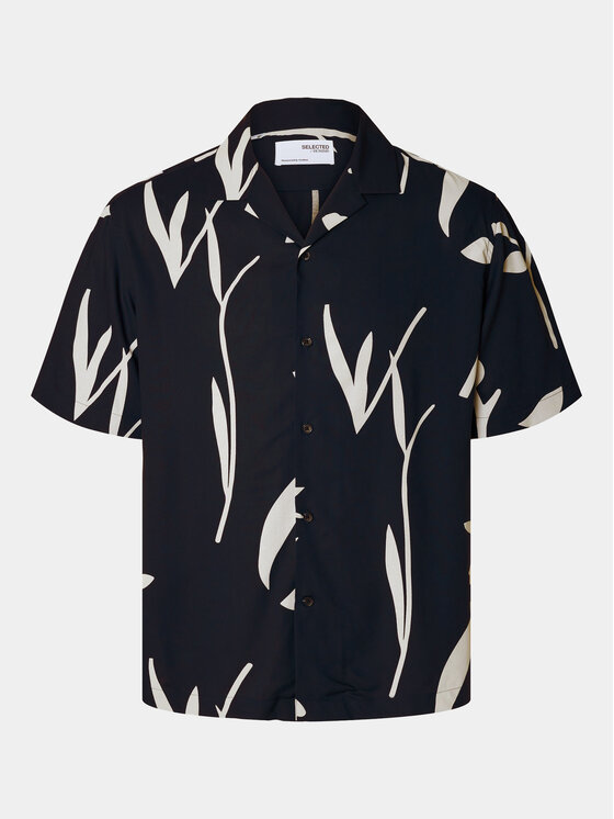 Selected Homme Selected Homme Koszula Slhrelax-Rajesh 16091066 Granatowy Relaxed Fit