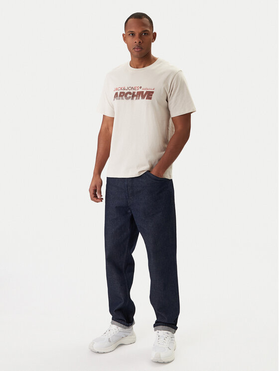 Jack & Jones Jack & Jones Тишърт Brat Tee 12288103 Бежов Regular Fit