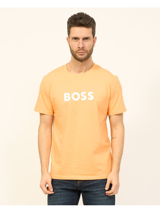BOSS Boss T-Shirt 50503276-813 Pomarańczowy Regular Fit