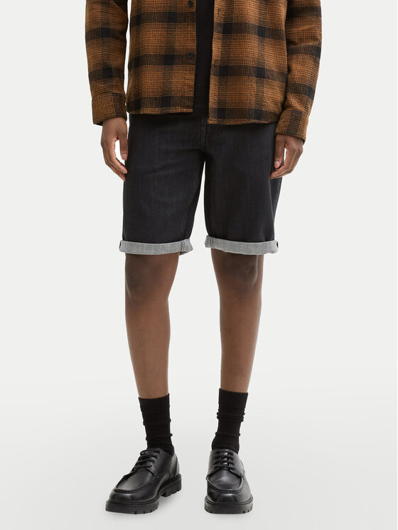Tom Tailor Denim Tom Tailor Denim Farmer rövidnadrág 1044986 Fekete Straight Fit