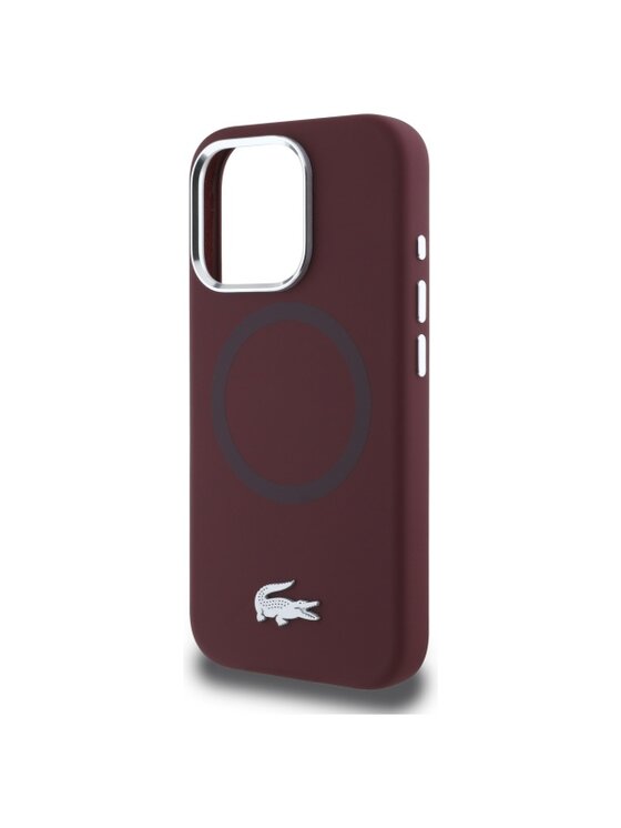 Lacoste Lacoste Etui na telefon Silicone Croco Logo Srebrny