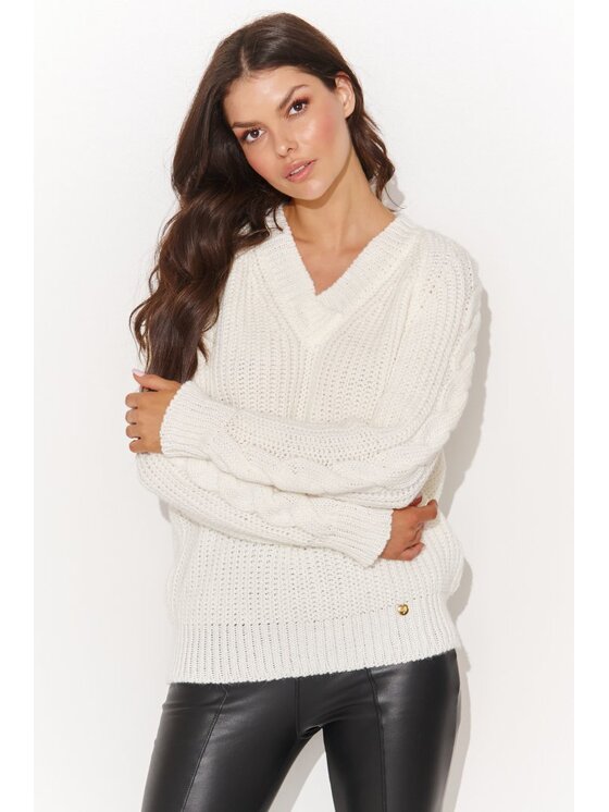 Numinou Numinou Sweter NU_S97 Écru Regular Fit