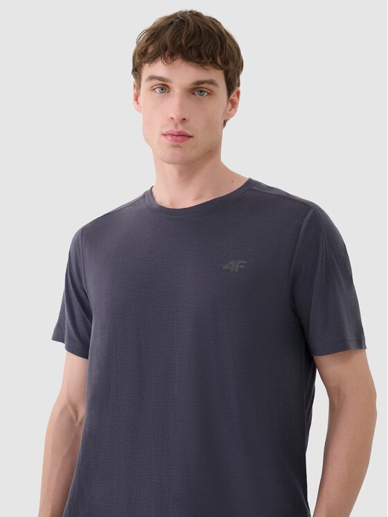 4F 4F Funkčné tričko 4FWSS25TFTSM1268-22S Čierna Regular Fit