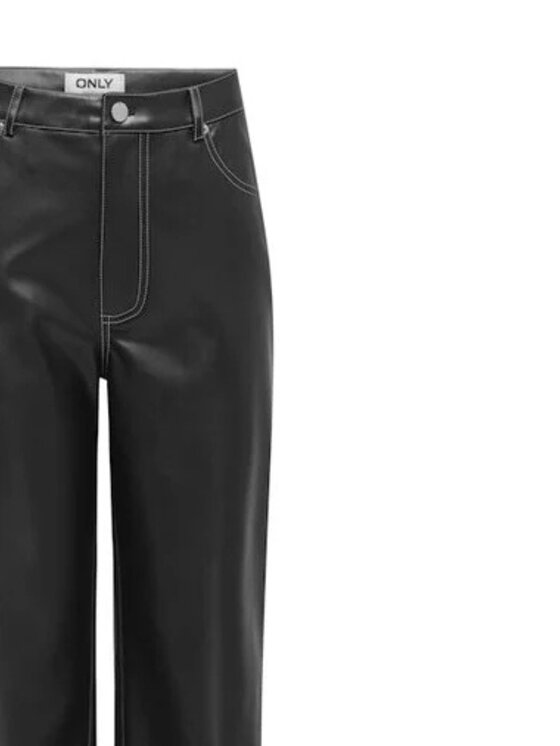 ONLY ONLY Pantaloni di pelle Onljuicy lana wide faux le pant Nero Regular Fit