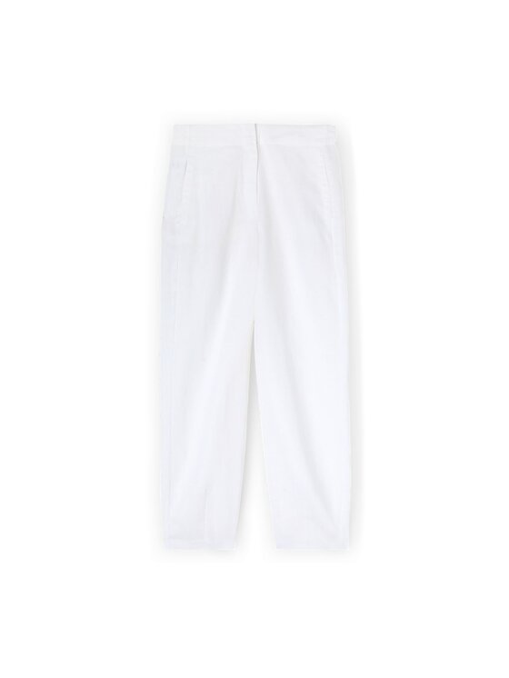 Motivi Motivi Spodnie materiałowe P00YQ004583N011 Biały Regular Fit