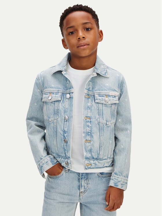 Calvin Klein Džínsová bunda LVCKSJD02B Modrá Regular Fit