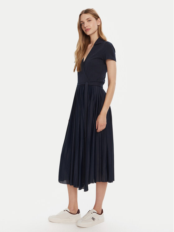 Tommy Hilfiger Tommy Hilfiger Kleid für den Alltag 1985 WW0WW45733 Dunkelblau Regular Fit