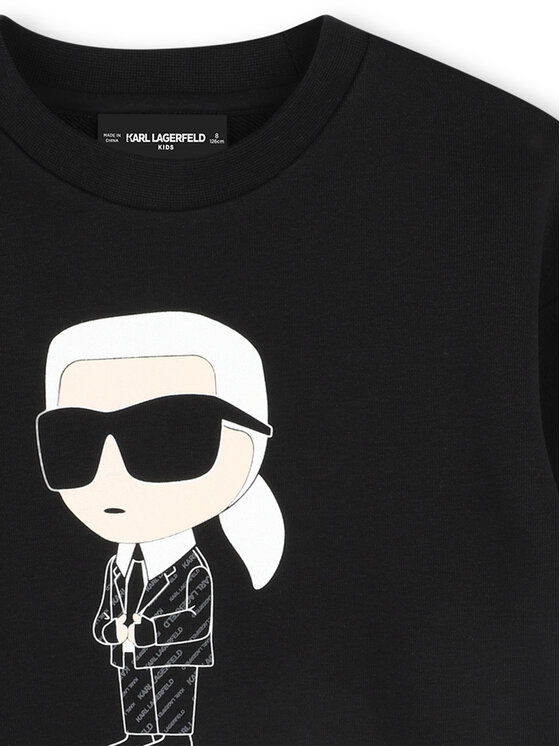 Karl Lagerfeld Kids Karl Lagerfeld Kids Світшот Z30431 S Чорний Regular Fit