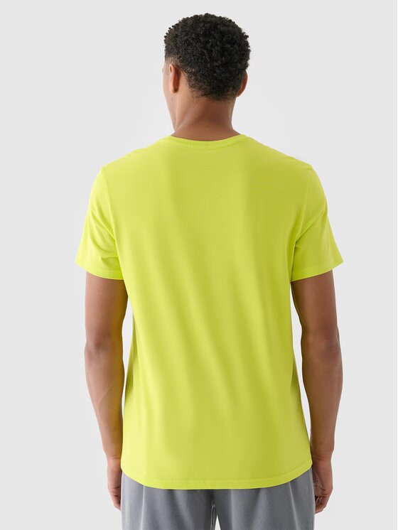 4F 4F Tričko 4FRAW24TTSHM2299-45S Zelená Regular Fit