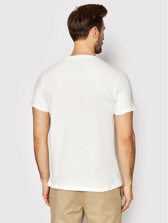 Pepe Jeans Pepe Jeans Majica Aeson PM508231 Bela Slim Fit