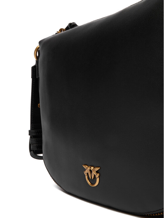 PINKO PINKO Ročna torba Hobo Zip Around Mini Ai 25-26 PLTT 105332 A0QO Črna