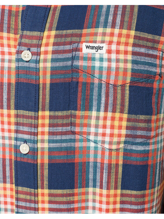 Wrangler Wrangler Koszula WRANGLER LS 1 POCKET SHIRT Kolorowy Regular Fit