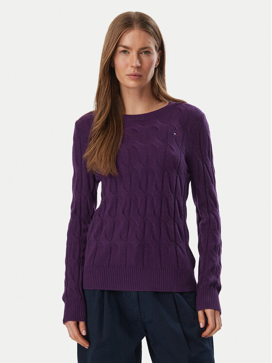 Tommy Hilfiger Tommy Hilfiger Pullover WW0WW43586 Violett Regular Fit