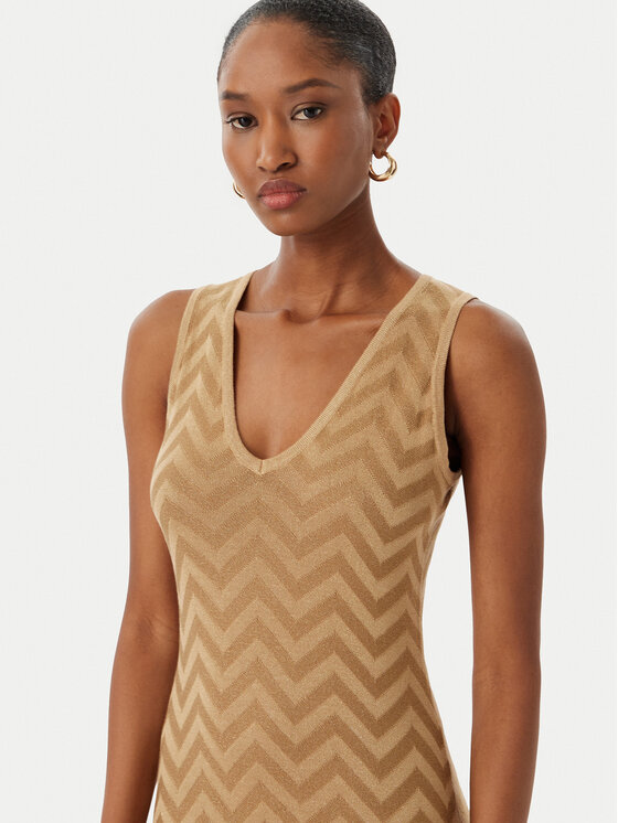 LOLA CASADEMUNT LOLA CASADEMUNT Džemper haljina MS2616040 Bež Slim Fit