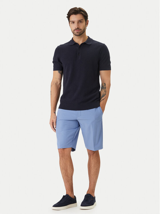 BOSS BOSS Medžiaginiai šortai S_Commuter_10.5 50540337 Žydra Slim Fit