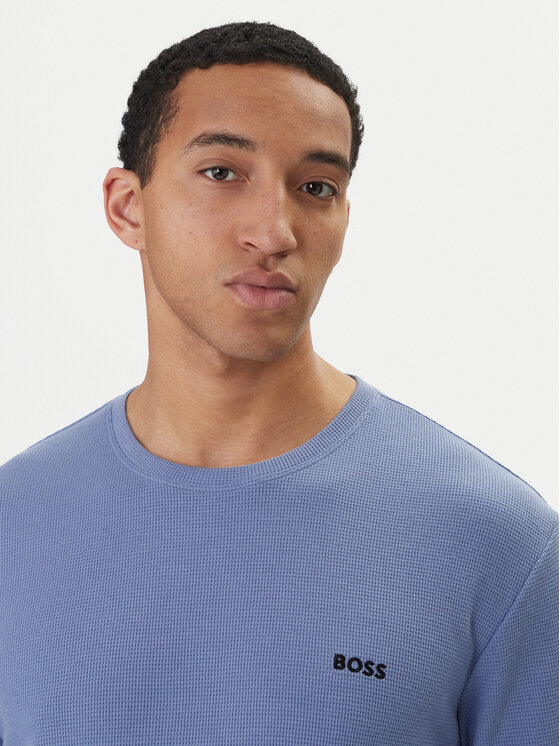 BOSS BOSS Longsleeve Waffle 50535870 Блакитний Regular Fit
