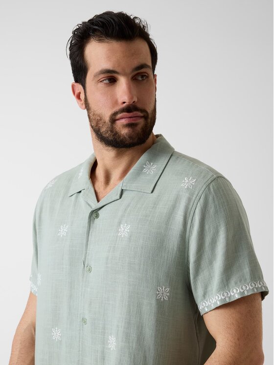 Guess Guess Košile 181848 Zelená Classic Fit