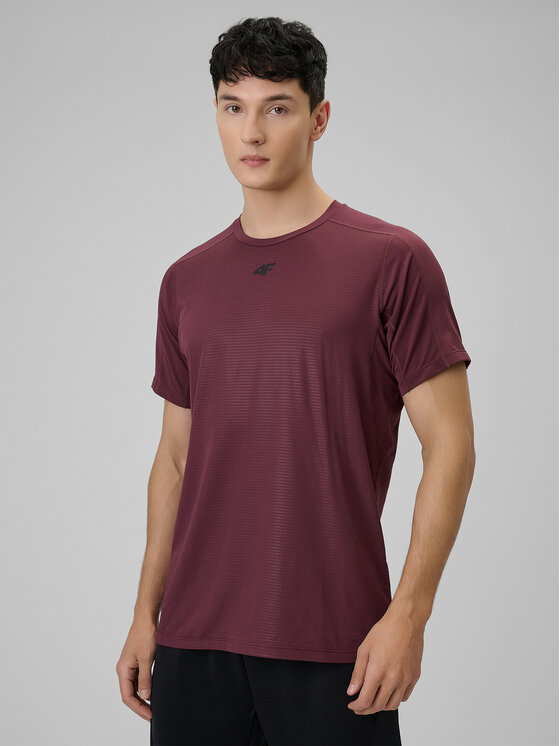 4F 4F Koszulka techniczna VICTORY PACK Bordowy Regular Fit