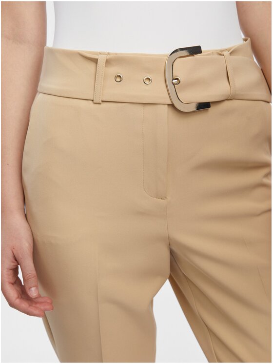 Orsay Orsay Spodnie damskie 390317082000__36 Beżowy Regular Fit