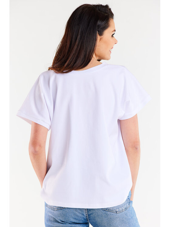 Infinite You Infinite You Bluzka M267 Biały Basic Fit