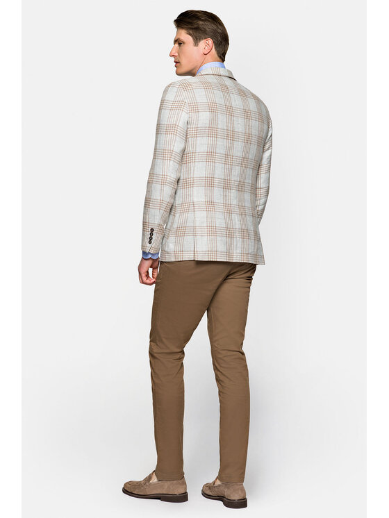 Lancerto Lancerto Marynarka Atacama MA092122000002 Beżowy Slim Fit