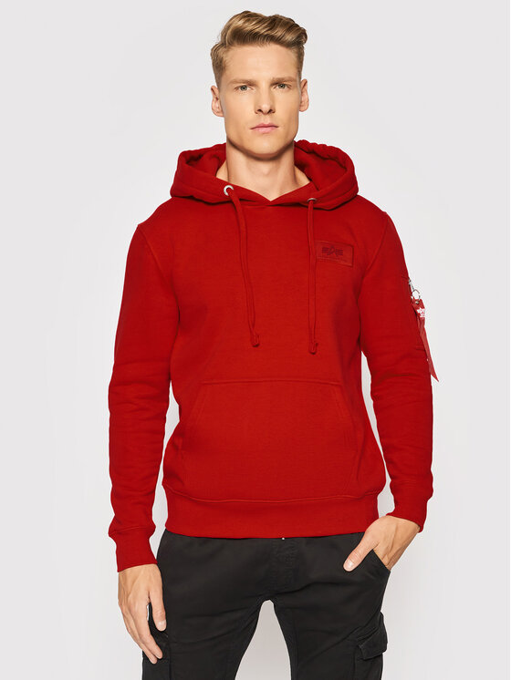 Alpha Industries Alpha Industries Суитшърт Back Print 178318 Червен Regular Fit
