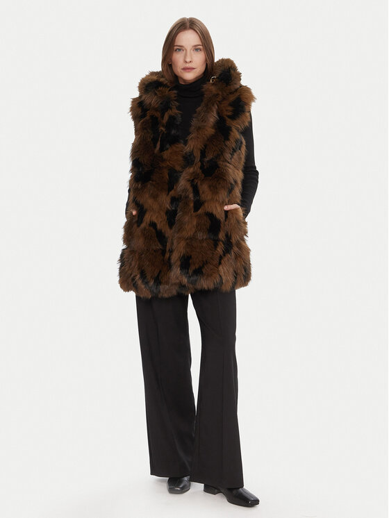 LOLA CASADEMUNT LOLA CASADEMUNT Vest LF2501008 Pruun Regular Fit