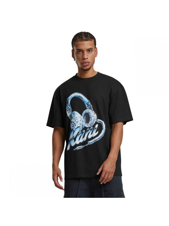 Karl Kani Karl Kani T-shirt HEADPHONE PRINT T-SHIRT Nero Regular Fit