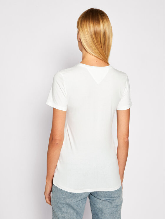 Tommy Jeans Футболка Stretch Crew Tee DW0DW09102 Рожевий Regular Fit •  Modivo.ua
