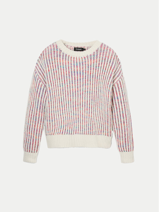 Desigual Desigual Pullover Whitehorse 24WWJF34 Écru Regular Fit