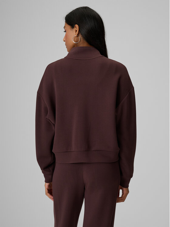 4F 4F Bluza ESSENTIAL Brązowy ciemny Loose Fit