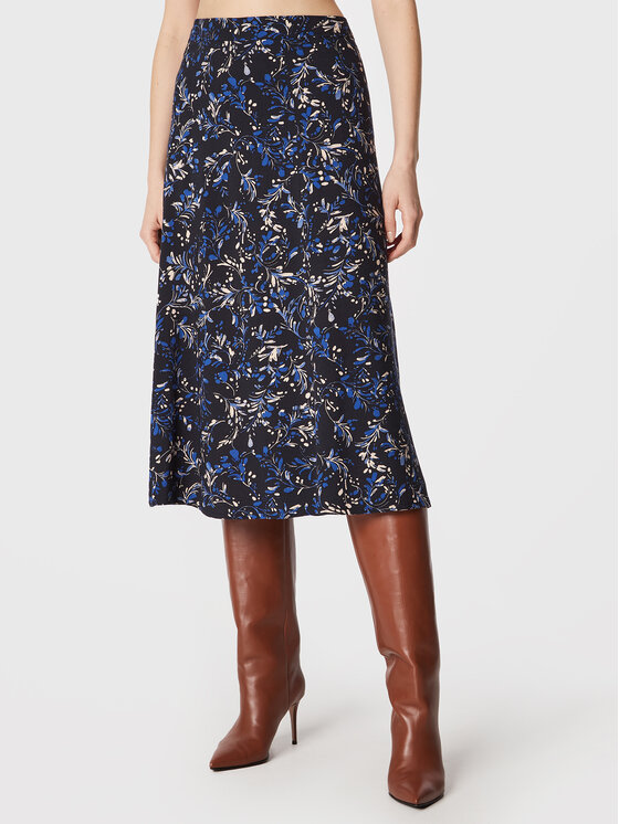 Jupe midi bleu marine online