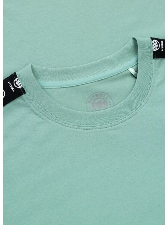 PITBULL PITBULL T-Shirt Koszulka męska TAPE NUGGET S Zielony Regular Fit