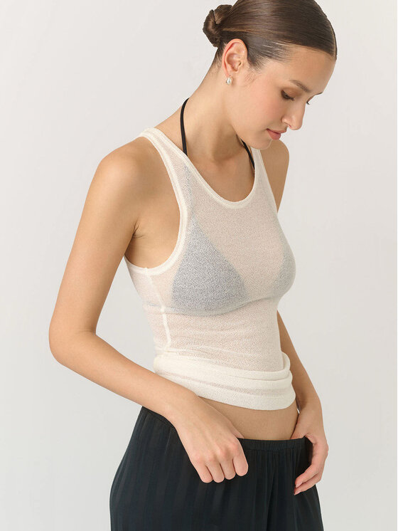 La Mania La Mania Top ETANA Biały Classic Fit