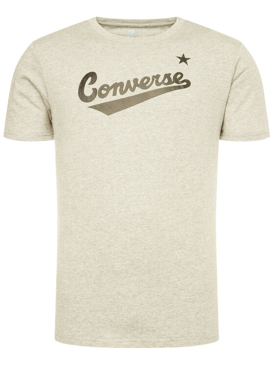 Converse Converse T-Shirt Center Front Logo 10018235-A04 Šedá Regular Fit