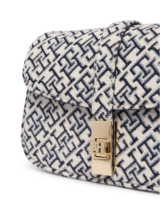 Tommy Hilfiger Tommy Hilfiger Torebka Th Heritage Chain Cross Jacquard AW0AW19320 Granatowy