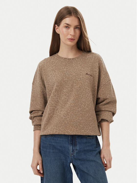 Guess Jeans Guess Jeans Džemperis ar kapuci W6BQ07 K5460 Bēšs Regular Fit
