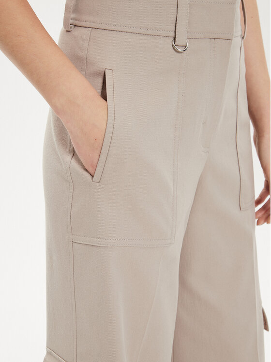 BOSS Boss Hlače Teneria 50512874 Écru Straight Fit