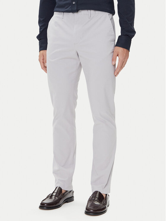 Tommy Hilfiger Chinosy Denton Essential MW0MW40262 Szary Straight Fit