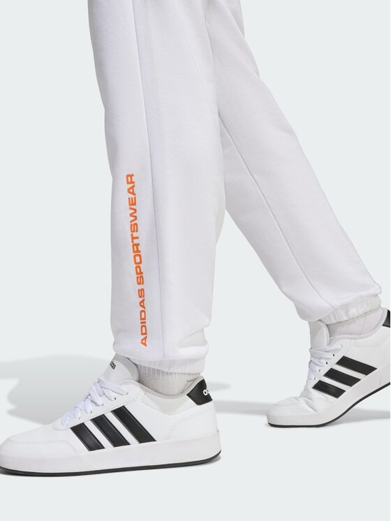 adidas adidas Spodnie materiałowe 152271 Biały Regular Fit
