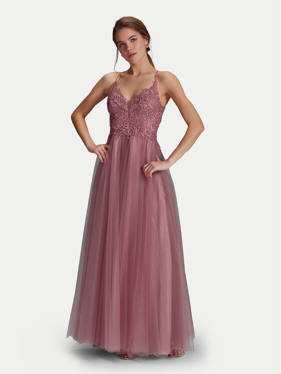 Hey Kyla Hey Kyla Večerna obleka 5AG017HK Roza Regular Fit